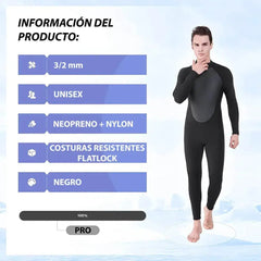 Wetsuit Pro 3/2 mm Traje de Neopreno Unisex | Pro Sports - Pro Sports Peru