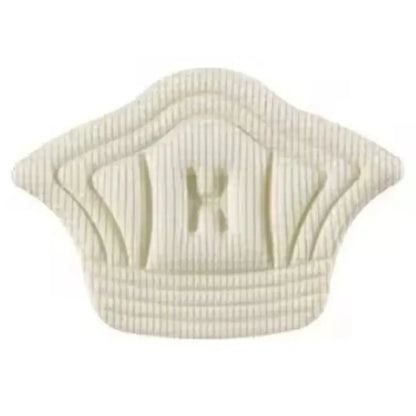 Almohadilla protectora de talón color beige ochentero, esponja suave antifricción para calzado holgado.