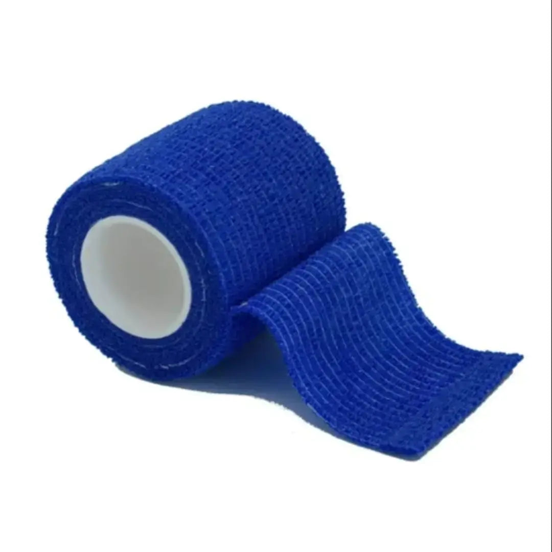 Rollo de vendaje cohesivo Coban de 5 cm color azul oscuro Pro Tape para soporte articular deportivo.