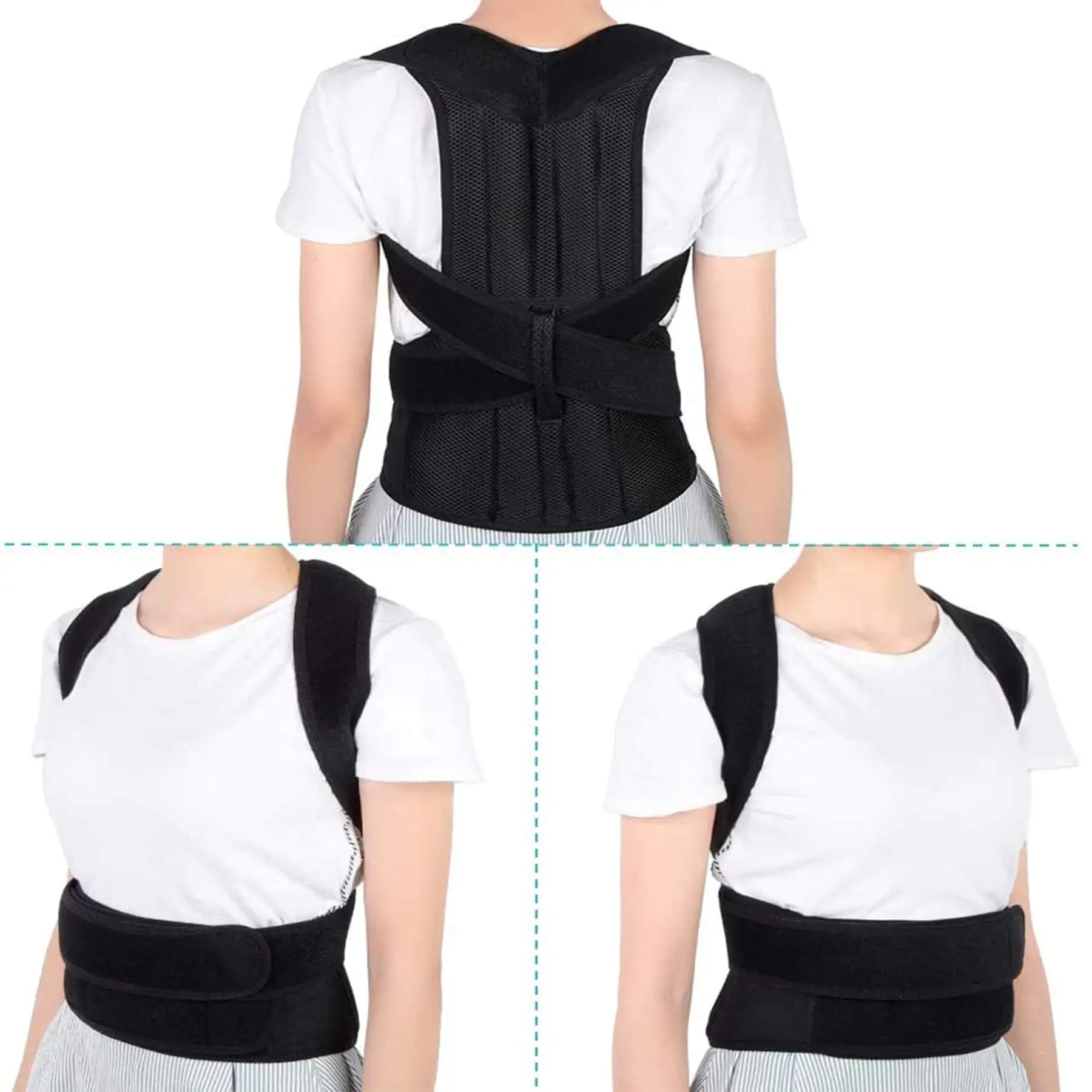 Corrector de Postura Ajustable Con Soporte Unisex - Pro Sports Peru