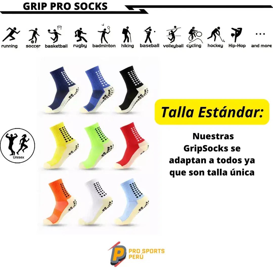 🧦 Medias Antideslizantes Grip Socks Medias Técnicas Fútbol 🧦 – Pro Sports  Peru