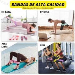 Set de 3 Bandas de Resistencia de Tela Premium | FitBands - Pro Sports Peru