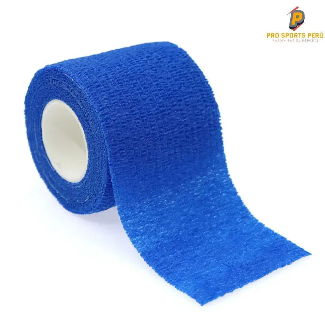 Rollo de venda elástica Coban de 5 cm color azul oscuro para deportistas.